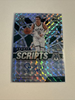 2020-21 Panini Mosaic - Rookie Scripts Sam Merrill #RS-SME (AU, RC)