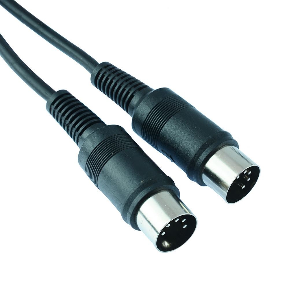 2m 5 Pole Midi DIN Male to Male Plug Cable Audio Lead