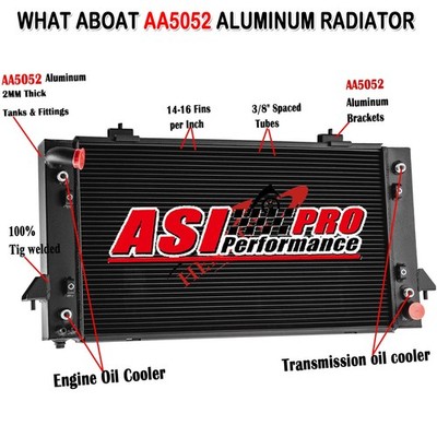 ASI 4 Row Radiator for 1994-1998 Land Rover Discovery 1991-1998 Range Rover AT