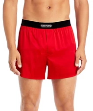 Tom Ford Men Silk Boxers Red Size L
