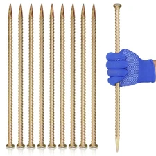 16 Inch Rebar Stakes - 1/2 Inch Diameter Galvanized Steel Ground Anchors - He...