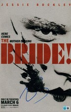 Jessie Buckley Signed The Bride Frankenstein 11x17 Photo Poster BAS COA