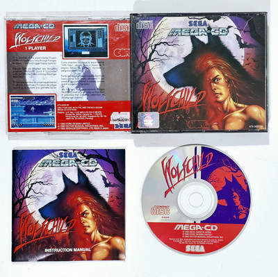  1993 Core Design SEGA MEGA CD Run & Gun WOLFCHILD dt. PAL CIB Action Platformer