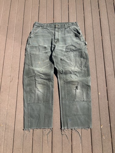 Men's Vintage Carhartt B01 MOS Double Knee Carpenter Jeans Size W33 L28 Denim - Image 1