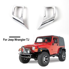 Chrome Steering Wheel Cover Trim Bezels For Jeep Wrangler Tj 1997-06 Accessories