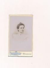 Antique Young Woman Elegant Studio Tochon Chambéry Photo CDV Rare Vintage
