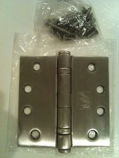 Bisagras de puerta de acero inoxidable cepillado 4"x4" esquinas cuadradas NRP con tornillos
