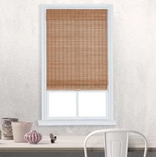 Semi-Sheer Cordless Bamboo Roman Shade - 3 Colors