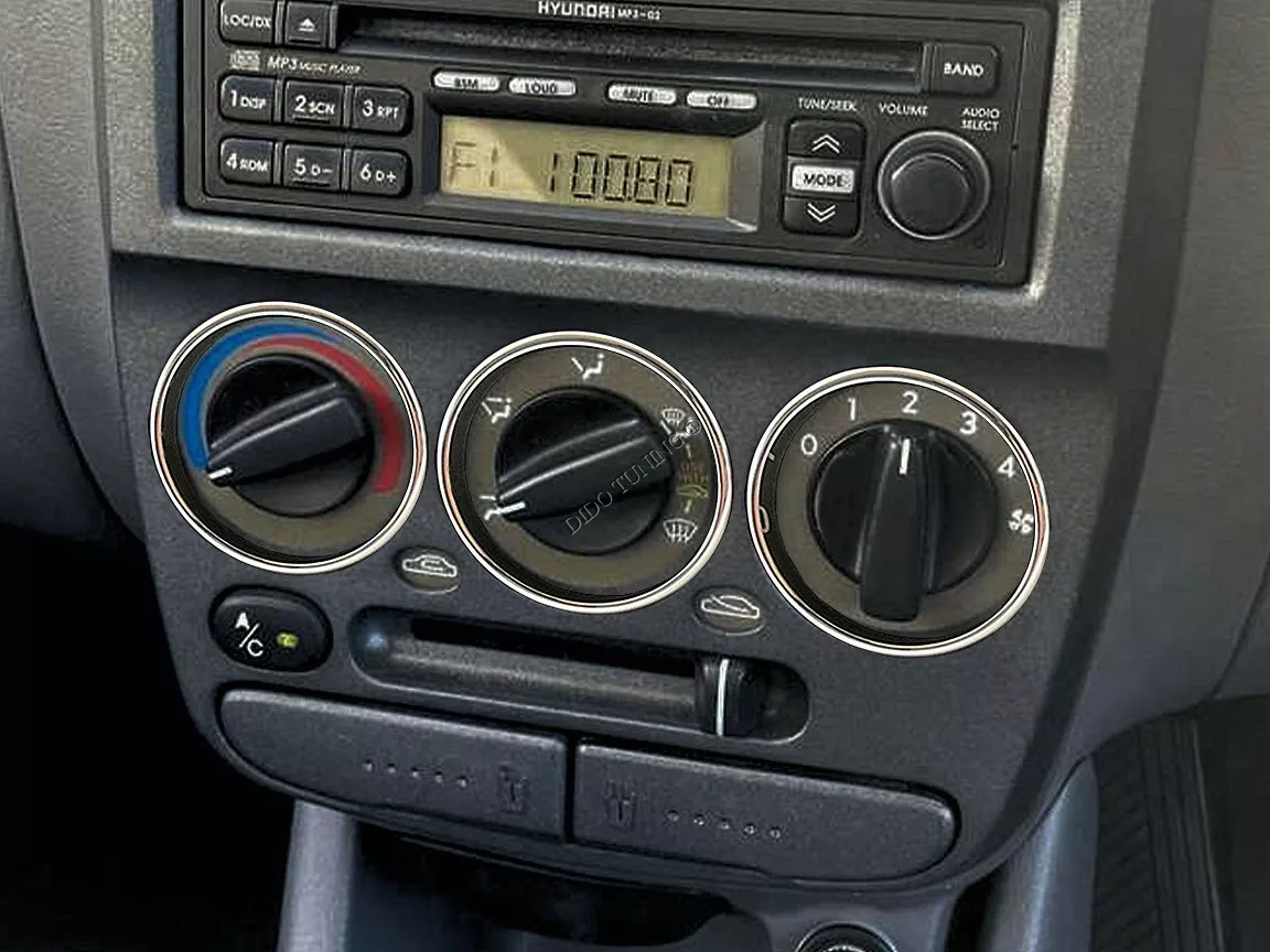 For Hyundai Accent LC 1999 2005 Chrome Heater Rings Dashboard