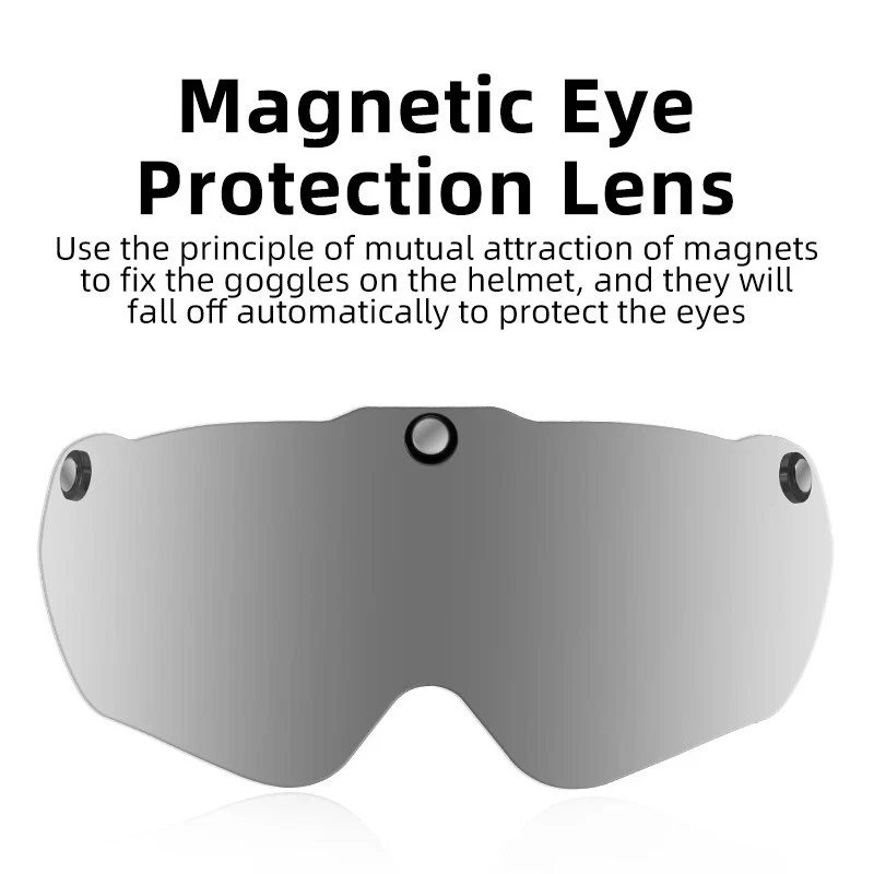 RockBros Bike Helmet Adjustable with Magnetic Visor Open Face Lightweight Helmet - Image 3 of 4