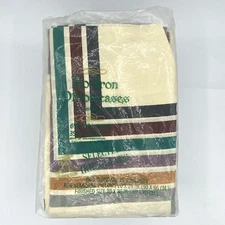 Vintage (2) Standard Pillowcases Pepperell NOS NIP Retro Stripe MCM Striped