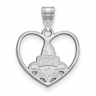 SS Univ of New Orleans U-N-O Heart Pendant