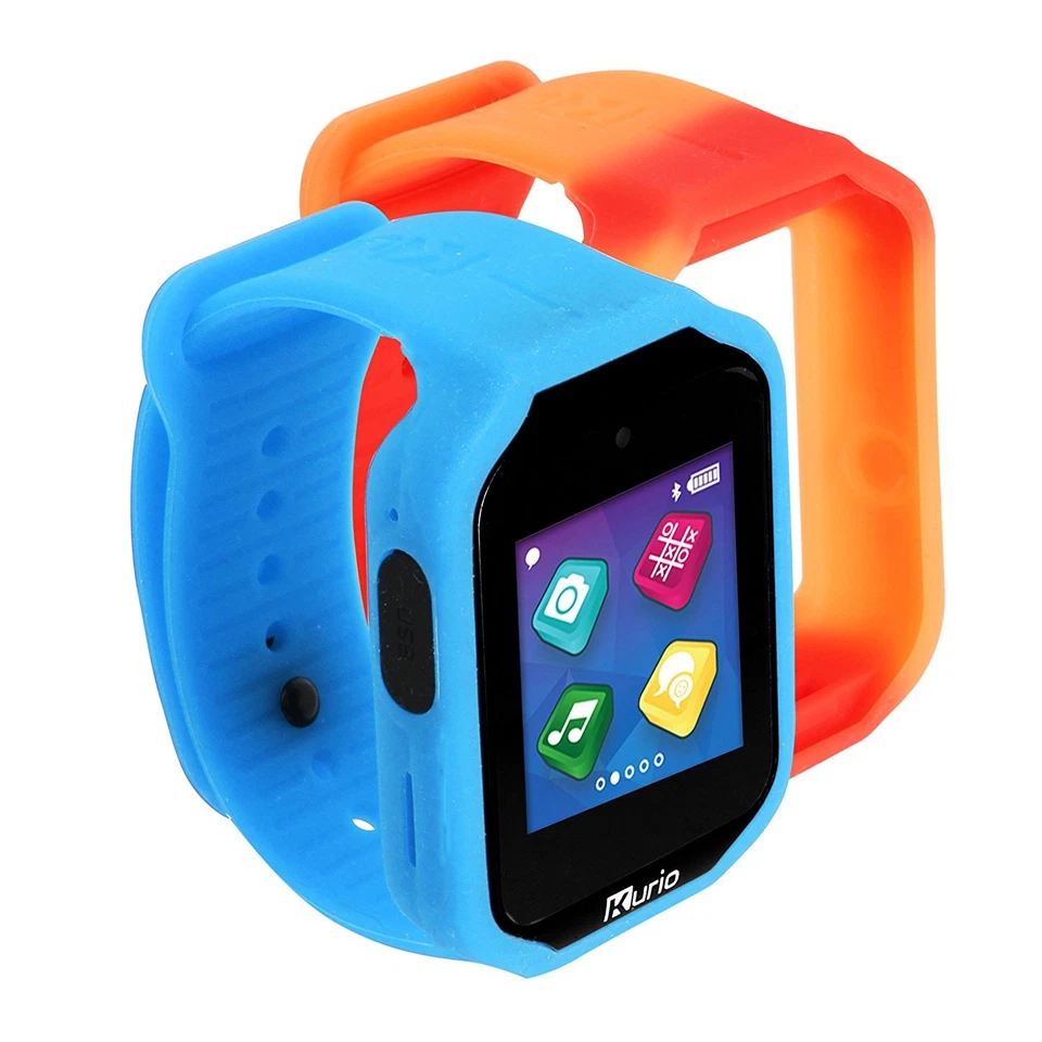 KURIO Kids Smart watch V2.0+ Bluetooth Camera Call Text Video 2 Straps Blue Pink - Image 2 of 4