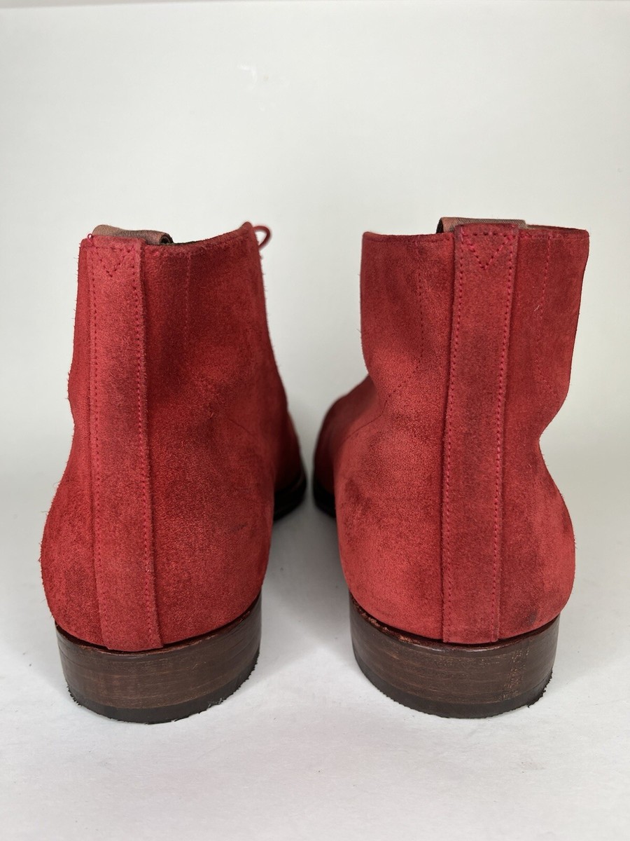 shipton heneage Chukka Lace Up Boots Men Size UK 9 US 10 Red Suede England shipton heneage Chukka Lace Up Boots Men Size UK 9 US 10 Red  main image 3