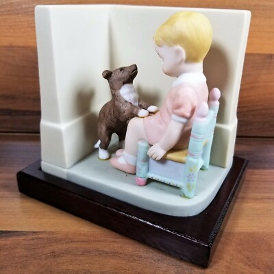Bessie Pease Gutmann Bisque Figurine SYMPATHY H1865 Child w/ Puppy