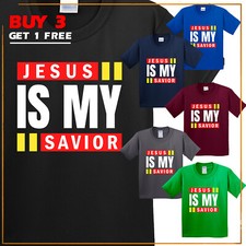 Jesus Christian Kid's T-Shirts Religious Prayer Faith America USA Gift Tee New