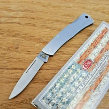 Case XX Executive Lockback Folding Knife Stainless Steel Blade Stainless Handle