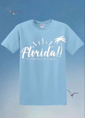 Taylor Swift TTPD Tortured Poets  Florida!  Blue T-Shirt Merch The Eras Tour REP
