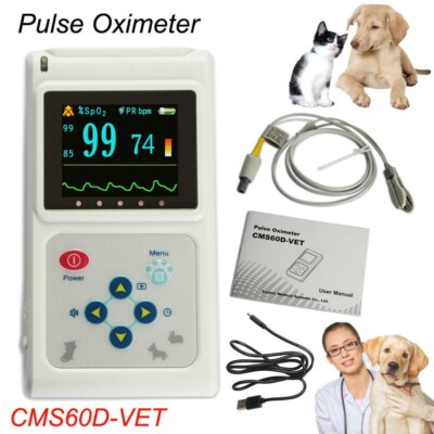 Color Veterinary Pulse Oximeter CMS60D-VET with Tongue SpO2 Probe+PC Software