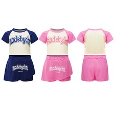 Girls Boys Outfit Stylish Set Elastic Waistband Clothes Golf Crop Top Soft Kids