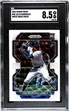 2022 Panini Prizm #40 Julio Rodriguez White Wave Prizm SP SGC 8.5 NM/MT +