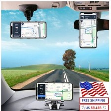 Universal 360 Rotation Car Rear View Mirror Mount Stand GPS Cell Phone Holder US