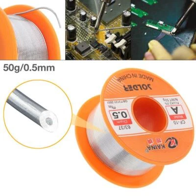 63/37 50g 0.5 mm No-clean Rosin Core Solder Tin Wire Reel with 2% Flux and Low