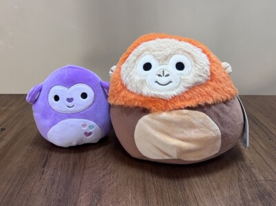Squishmallow 5  Hartman Purple New Nwt Monkey Plush 7  Robb Orangutan Valentine