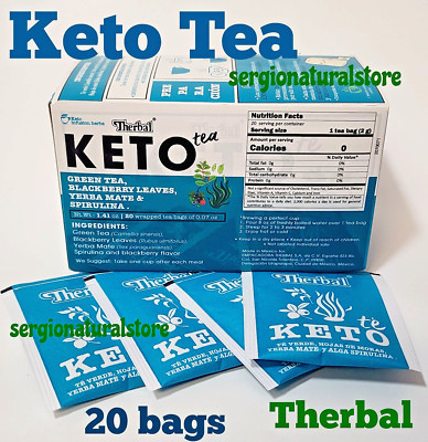New Te KETO TEA By Therbal 20 bags Keto Herbs for Infusion Exp 12/2024
