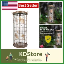 Copper Metal Squirrel-Proof Bird Feeder, 8 Feeding Ports, 3lb Capacity