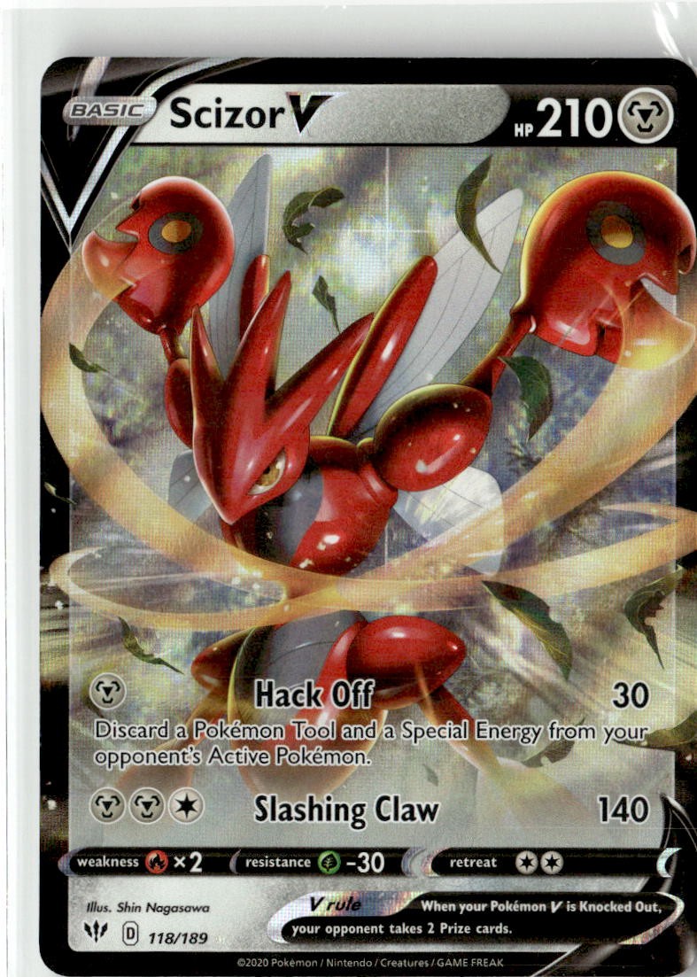 Scizor V Ultra Rare SWSH03: Darkness Ablaze 118/189 NM