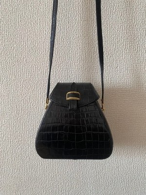 Franco Bellini Shoulder Crossbody Bag Purse Leather in Black USED Mint Condition