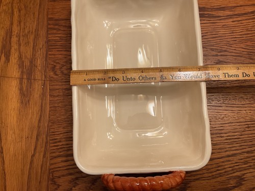 Cesta de pan de manzana franciscana (grupo Wedgwood) loza pintada a mano - Imagen 6 de 10