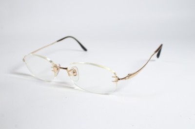 Hoya Brille PF2024 Damen Gold GP Randlos Metall Eyewear Brille Brillengestell 48mm