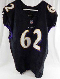 2023 Baltimore Ravens Jenkins #62 Game Issued Black Jersey 50 579