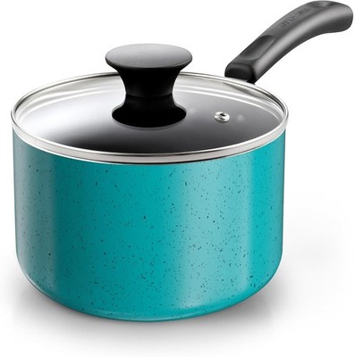 Non Stick Sauce Pan 1 Quart Saucepan with Lid Turquoise