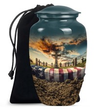 Military Spirit Urns for Human Ashes Adult Female, Funeral Urn 10 Inch