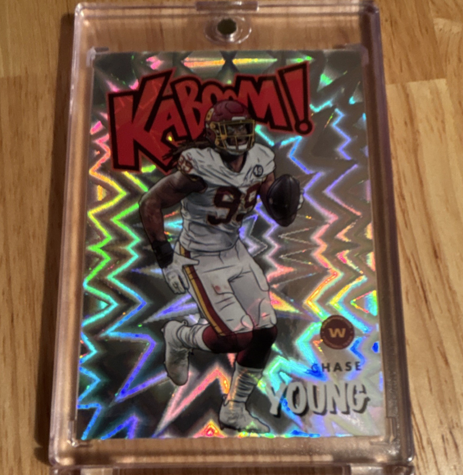 2021 Panini Absolute Football Kaboom! Chase Young Washington K20 *CASE HIT*