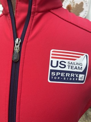 Quality SPERRY Topsider US Sailing Team Vest Zip Soft Shell Authentic Sz M STS35