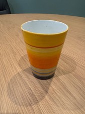 Shelley Harmony Artware Banded Beaker Orange Sunset Colours Art Deco
