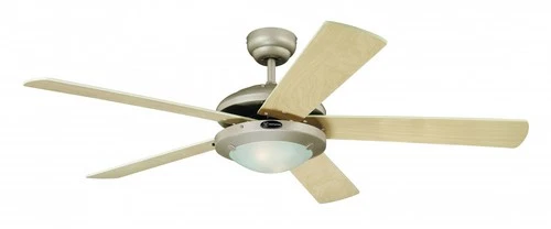 Ceiling Fan Lamp with Pull Cord Fan with Light Comet Titanium Silver 132 cm