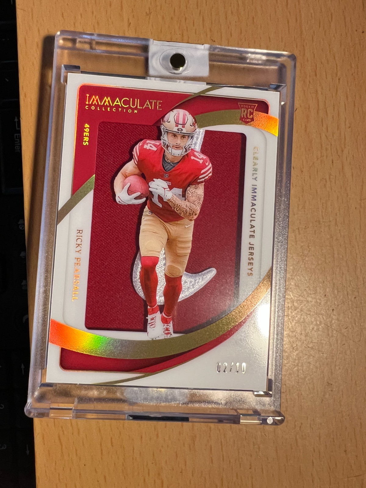 Ricky Pearsall Panini Immaculate Collection Clearly Immaculate Rookie Jerseys #CIRJRPL Base