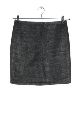 HALLHUBER High Waist Rock Damen Rock Gr. DE 34 schwarz-silberfarben Casual-Look