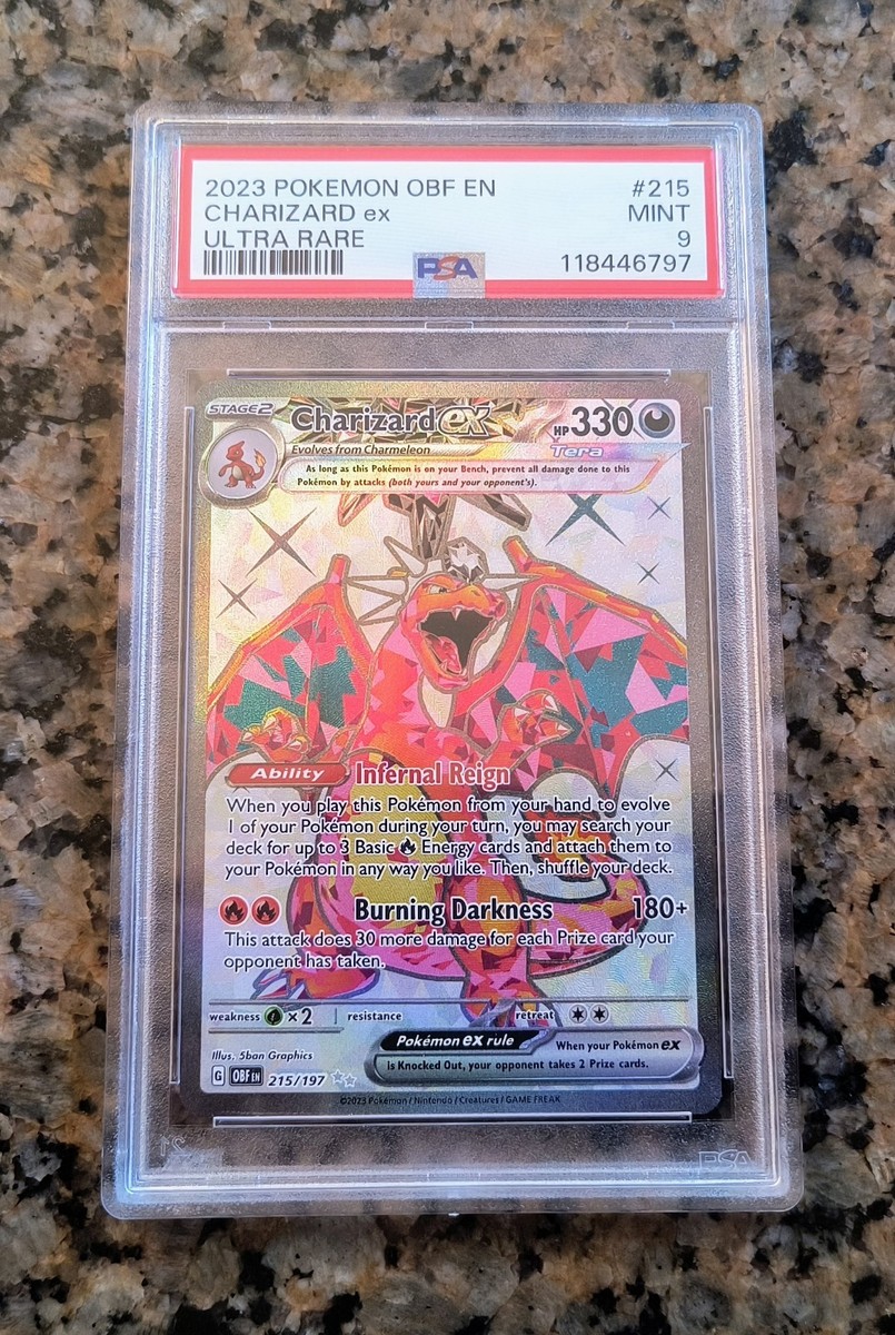 まし***0000 🔥Charizard EX Full Art Pokemon Card PSA 9 MINT Obsidian Flames