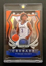 2020-21 Panini Prizm - Tyrese Maxey #94 Red & Black Prizm Crusade Rookie (RC)