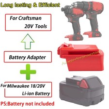 Adapter For Milwaukee 18V Li-Ion Battery Adapter For Craftsman 20V Drill Tools