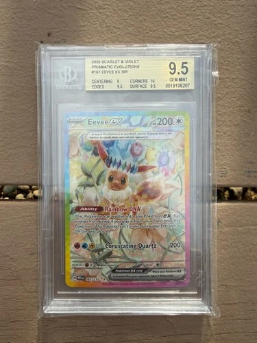 BGS 9.5 Gem Mint 2025 Scarlet & Violet Prismatic Evolutions #167 Eevee ex SIR