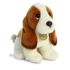 Beagle Plush Miyoni by Aurora Soft White  Brown Dog Puppy Stuffed Animal 10 In