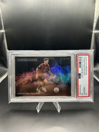 Christian Pulisic #2 2023 Panini Obsidian Black Color Blast card