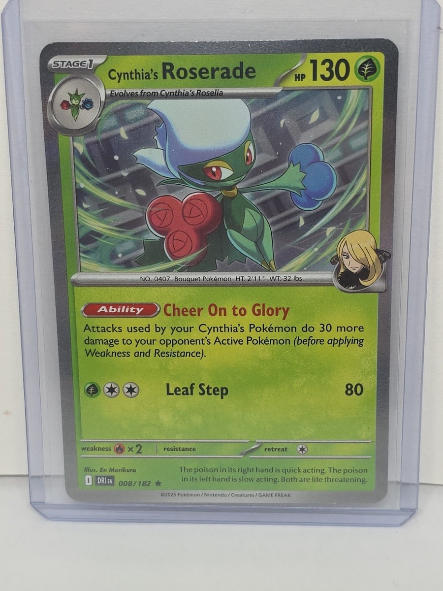 Pokémon TCG - Cynthias Roserade 008/182 Holo Rare Destined Rivals